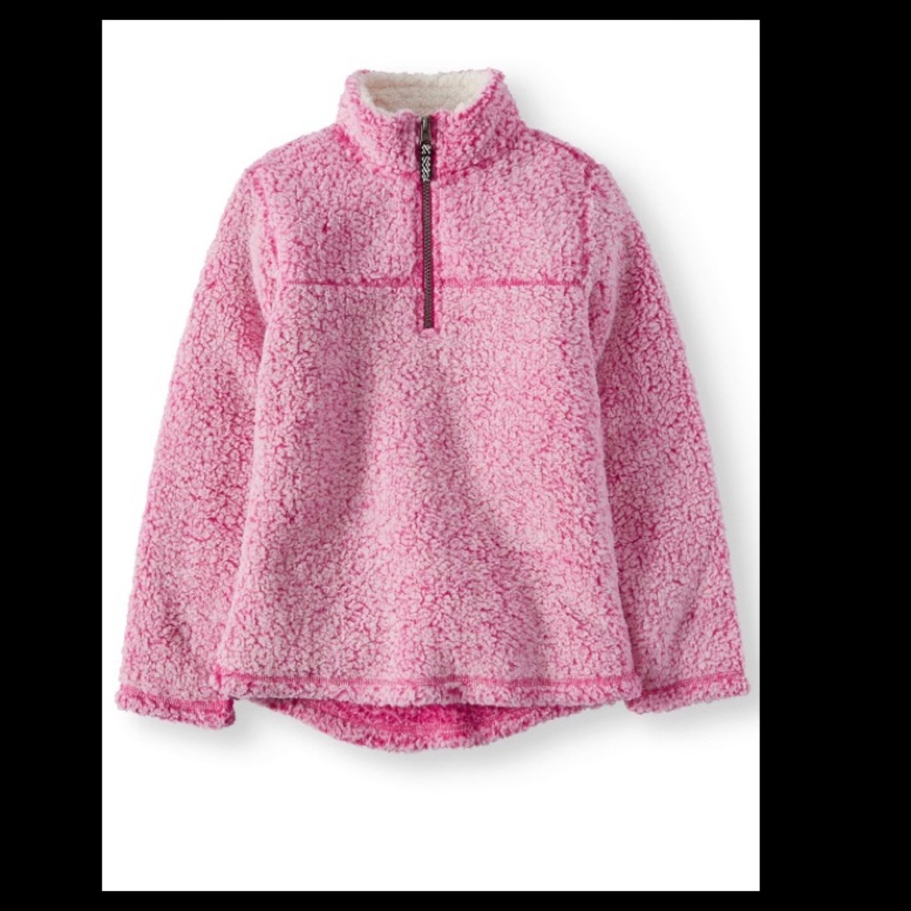 Snow tipped fluffy pink jacket NEVER WORN